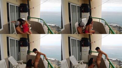 Horny couple fuck on a vacation trip