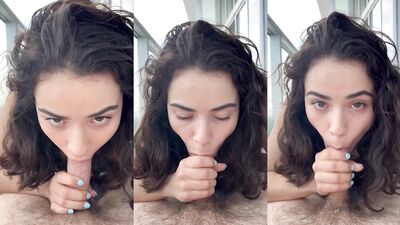 Curly teen balcony sex