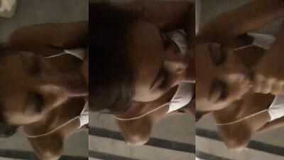 Malay whore makes a guy cum at public staircase