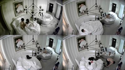 China couple fuck from bed to bathtub