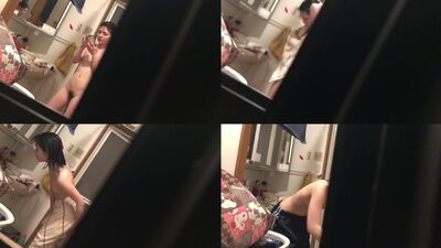 The girl in the changing room