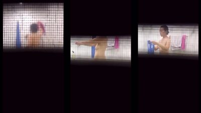 Small boobs Asian mother shower voyeur