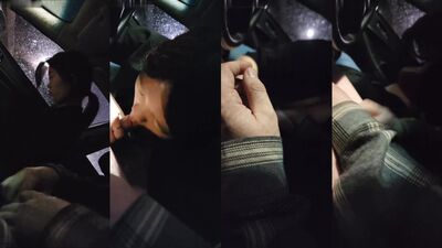 Korean lady car blowjob