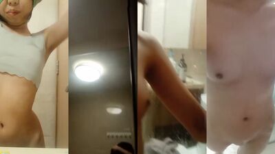 sg xmm strip and shower selfie