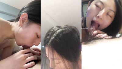 young pretty chinese gf giving bj
