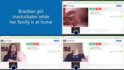 brazilian teen masturbates while her family is at home