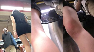 upskirt taiwanese office lady in subway