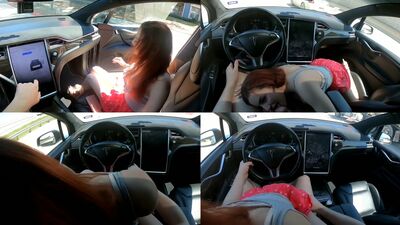 Tinder girl cums in my tesla autopilot