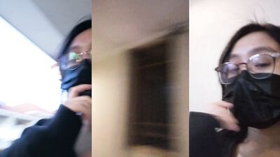 Marsell Cali mastubate on public stairs