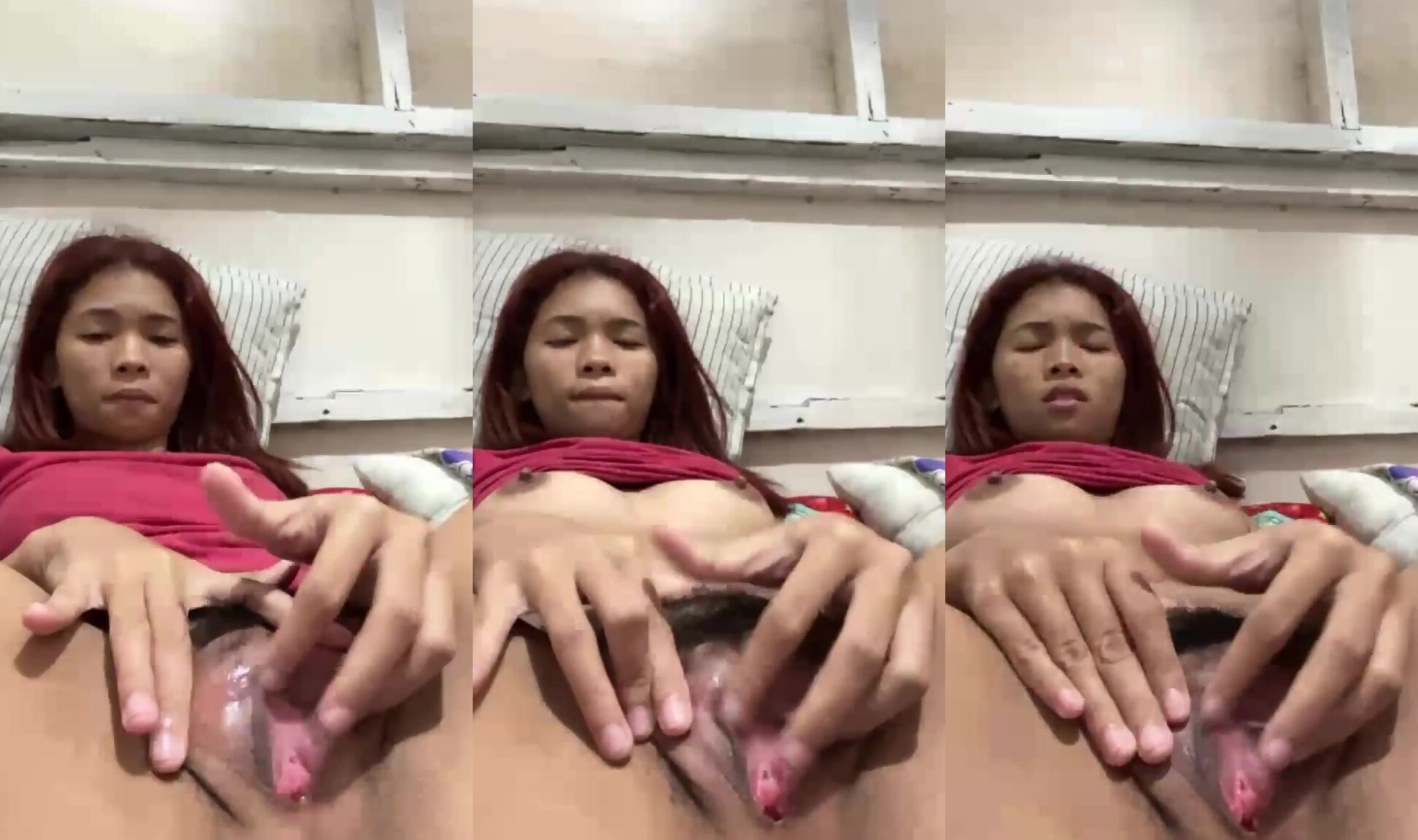 Malay rubs her clit
