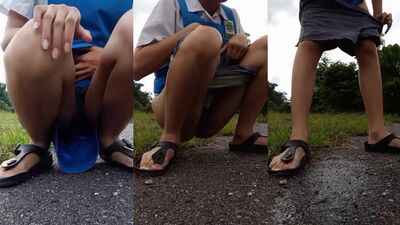 my xmm pp lzw school uniform outdoor pee